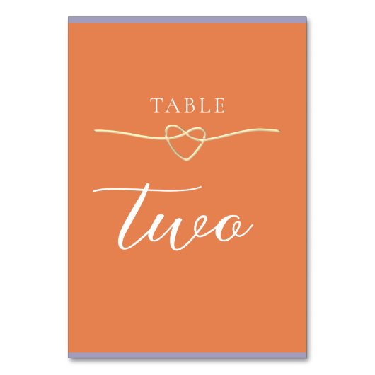 Numéro De Table Mariage coloré clair (Dos)