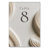 Numéro De Table Mariage contemporain blanc cassé (Par défaut)