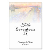 Numéro De Table Mariage couché de soleil de la rue Savannah GA Riv (Dos)