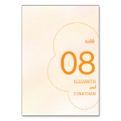 Numéro De Table Mariage Coucher de Soleil Orange (Dos)
