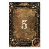 Numéro De Table Mariage d'affaires Steampunk Noir (Dos)