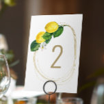 Numéro De Table Mariage d'agrumes aquarelle. Jardin botanique de c<br><div class="desc">Numéro de table mariage citron aquarelle. Convient pour l'été fleuri ou le thème de mariage de jardin botanique.</div>