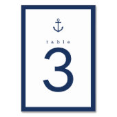 Numéro De Table Mariage d'Ancre bleu marine Numéro de tableau (Par défaut)