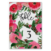 Numéro De Table Mariage d'anémone aquarelle (Par défaut)