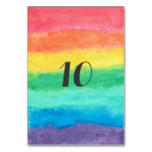 Numéro De Table Mariage d'aquarelle arc-en-ciel (Par défaut)
