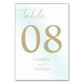 Numéro De Table Mariage d'aquarelle bleu (Par défaut)