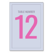 Numéro De Table mariage d'aquarelle bleu nénuphar (Par défaut)