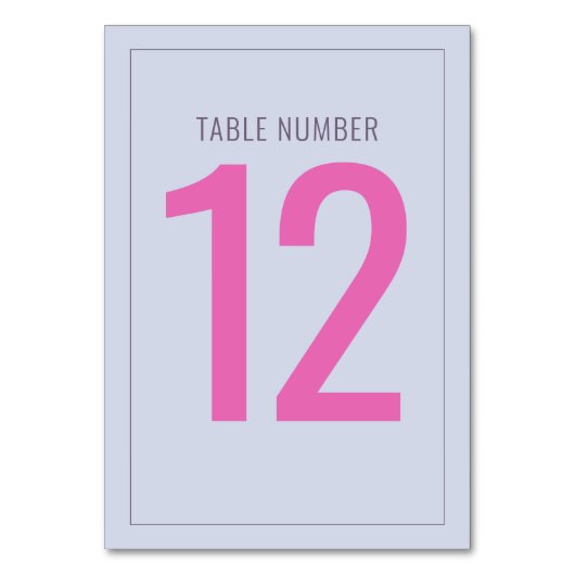 Numéro De Table mariage d'aquarelle bleu nénuphar (Par défaut)