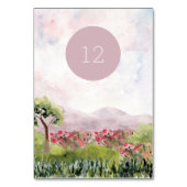 Numéro De Table Mariage d'aquarelle Country Meadow (Par défaut)