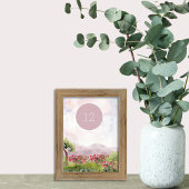 Numéro De Table Mariage d'aquarelle Country Meadow
