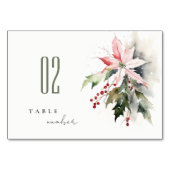 Numéro De Table Mariage d'aquarelle de la feuille de fruits de Poi (Dos)