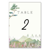 Numéro De Table Mariage d'aquarelle fleur sauvage Mountain (Par défaut)