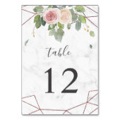 Numéro De Table Mariage d'aquarelle géométrique Rose de Bohême (Par défaut)