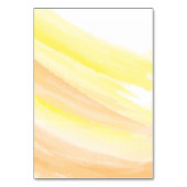 Numéro De Table Mariage d'aquarelle jaune orange (Dos)