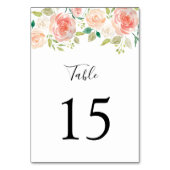 Numéro De Table Mariage d'aquarelle rose orange vif (Par défaut)