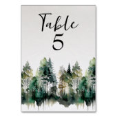 Numéro De Table Mariage d'aquarelle rustique (Dos)