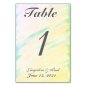 Numéro De Table Mariage d'aquarelle tropicale n° de tableau (Dos)