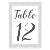 Numéro De Table Mariage d'argent de la feuille botanique moderne N (Dos)