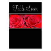 Numéro De Table Mariage d'argent rouge rose noire (Par défaut)