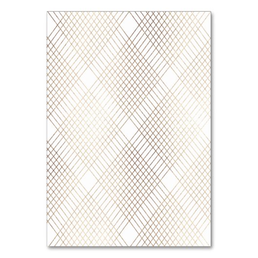 Numéro De Table Mariage d'Art Déco Géométrique Ovale Blanc Or (Dos)