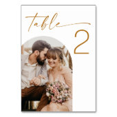 Numéro De Table Mariage d'automne | Arche moderne double face pour (Dos)