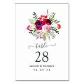 Numéro De Table Mariage de automne d'automne de Bourgogne et de Br (Par défaut)