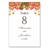 Numéro De Table Mariage de automne d'automne rustique (Par défaut)