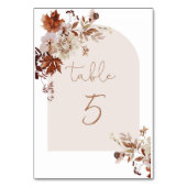 Numéro de table mariage de automne rustique (Par défaut)