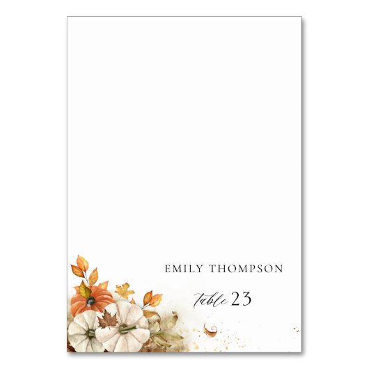 Numéro De Table Mariage de automne rustique (Par défaut)