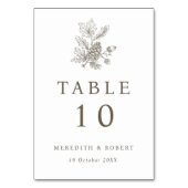 Numéro De Table Mariage de automne simple Acorns & Pinecone (Par défaut)