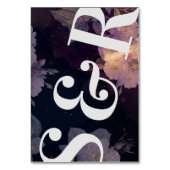 Numéro De Table Mariage de automne violet Monogramme moderne (Dos)