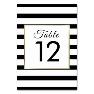 Numéro De Table Mariage de bande classique    Faux Gold Foil