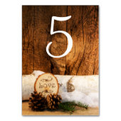 Numéro De Table Mariage de bois de grange rustique Numéros de tabl (Dos)