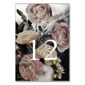 Numéro De Table Mariage de bouquet Smokey Dark Rose (Dos)