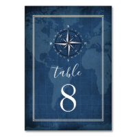 Mariage de boussole Vintage bleu et blanc de la ma