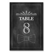 Numéro De Table Mariage de Bowties et Pearls (Dos)