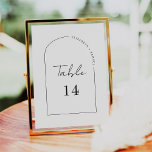 Numéro De Table Mariage de cadre d'arc de script de calligraphie W<br><div class="desc">Design moderne et élégant imprimé Whimsical Minimal Script Arch Frame Mariage Numéro de table qui peut être customisé avec votre texte et ajouter chaque carte numéro de table à votre panier, un par un. Cliquez sur le bouton "Customiser" et utilisez notre outil de conception pour modifier ce modèle. Découvrez le...</div>