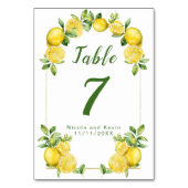 Numéro De Table Mariage de cadre vert citron italien (Par défaut)
