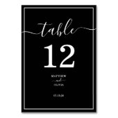 Numéro De Table Mariage de calligraphie moderne et élégant (Par défaut)