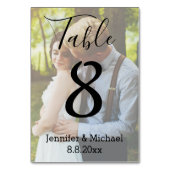 Numéro De Table mariage de calligraphie moderne photo défaite (Par défaut)