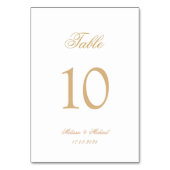 Numéro De Table Mariage de calligraphie romantique de luxe (Par défaut)