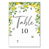 Numéro De Table Mariage de citron d'été (Dos)