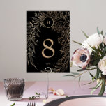 Numéro De Table Mariage de couronnes personnalisées Elegant Black<br><div class="desc">Cela fait partie d'une collection - si besoin d'aide ou plus si s'il vous plaît contactez-moi *pas de vrai feuille</div>