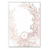 Numéro De Table Mariage de courroie personnalisé éditable Dusty Ro (Dos)