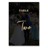 Numéro De Table Mariage de couverture photo Black Gold moderne (Dos)