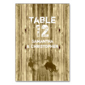 Numéro De Table Mariage de cowboy de l'ouest sauvage (Dos)