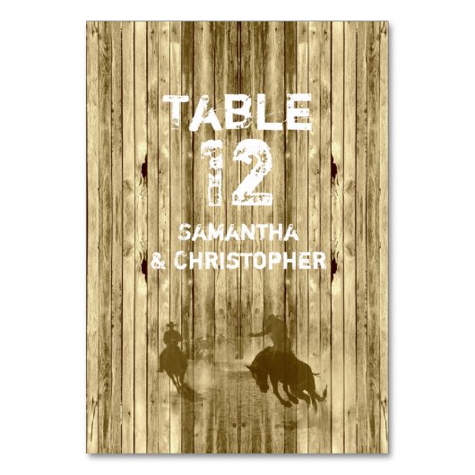 Numéro De Table Mariage de cowboy de l'ouest sauvage (Par défaut)