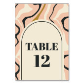 Numéro De Table Mariage de Crème Noir Noir Rétro Arch (Par défaut)