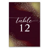 Numéro De Table Mariage de Crimson profond de nuit étoilé (Dos)