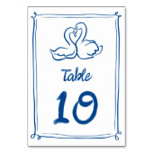 Numéro De Table Mariage de cygnes dessinés à la main (Par défaut)